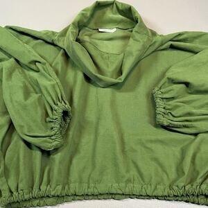 Bryn Walker Top Womens Size XL Boxy Cropped Lagenlook oversized Beachy corduroy